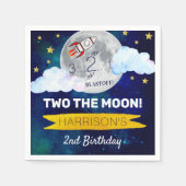 Serviette En Papier Deux La Lune 2e Anniversaire (Devant)