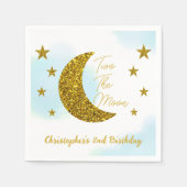 Serviette En Papier Deux La Lune 2e Anniversaire (Devant)