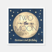 Serviette En Papier Deux La Lune 2e Anniversaire (Devant)