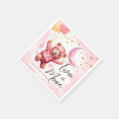 Serviette En Papier DEUX la lune | Rose Girl 2e anniversaire (Coin)