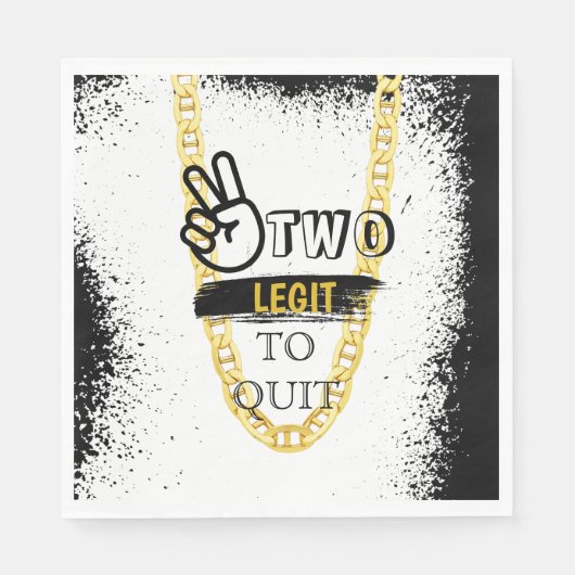 Serviette En Papier DEUX LEGIT À QUITTER 2e Anniversaire (Devant)