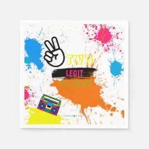 Serviette En Papier DEUX LEGIT À QUITTER 2e Anniversaire 