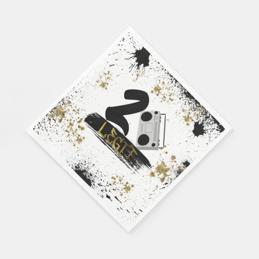 Serviette En Papier Deux Legs pour quitter l'anniversaire (Coin)