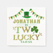 Serviette En Papier Deux Lucky St. Patrick's Day 2e anniversaire (Devant)