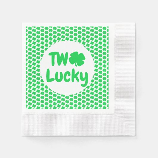 Serviette En Papier Deux Lucky St Patrick's Day 2e anniversaire (Devant)