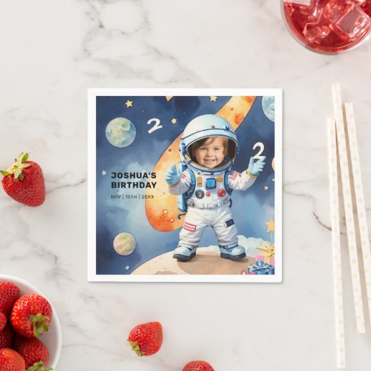 Serviette En Papier Deux lune fête d'anniversaire 2 (En situation)