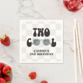 Serviette En Papier Deux lunettes de soleil Cool et Checker 2e anniver (En situation)