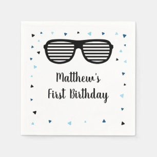 Serviette En Papier Deux Lunettes de soleil Cool garçon Anniversaire