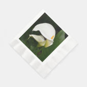 Serviette En Papier Deux Lys Calla Blanche Floral (Coin)