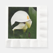 Serviette En Papier Deux Lys Calla Blanche Floral (Devant)