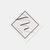 Serviette En Papier Deux noms élégamment monogrammes (Coin)