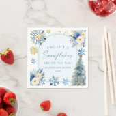 Serviette En Papier Deux petits flocons de neige Baby shower jumeaux d (En situation)