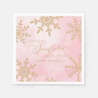 Deux petits flocons de neige Baby shower jumeaux d
