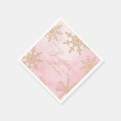 Serviette En Papier Deux petits flocons de neige Baby shower jumeaux d (Coin)