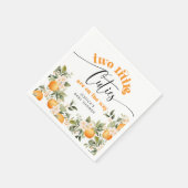 Serviette En Papier Deux petits jumeaux baby shower oranges (Coin)