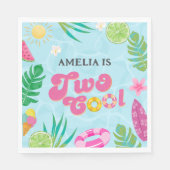 Serviette En Papier Deux piscines tropicales cool été 2e anniversaire (Devant)