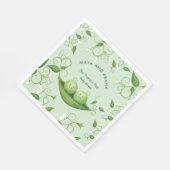 Serviette En Papier Deux pois dans un Baby shower de pois (Coin)