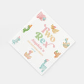 Serviette En Papier Deux Rex Dinosaur 2ème fête d'anniversaire (Coin)
