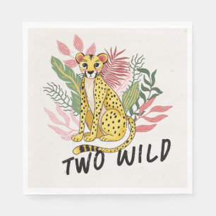 Serviette En Papier Deux Safari Sauvage Anniversaire Enfants Tacheté R