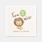 Serviette En Papier Deux Sauvages Lion Boy 2e anniversaire (Devant)