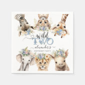 Serviette En Papier Deux sauvages Safari Jungle Boy 2e Anniversaire se (Devant)