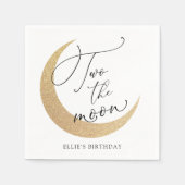 Serviette En Papier Deux serviettes d'anniversaire de la Lune (Devant)