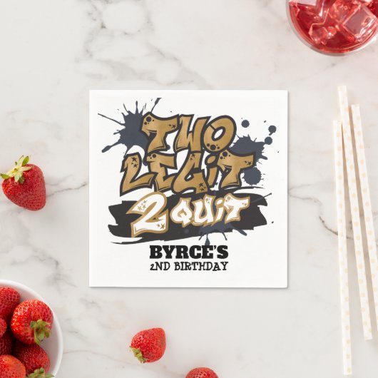 Serviette En Papier Deux serviettes Legto Quit Anniversaire (En situation)