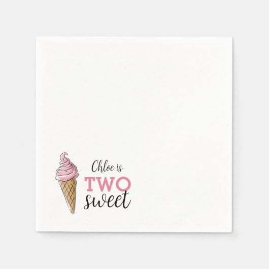 Serviette En Papier Deux serviettes sucrées - Glace Cream Party (Devant)