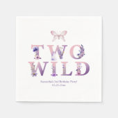 Serviette En Papier Deux Serviettes Wild Second Anniversaire Floral Pa (Devant)
