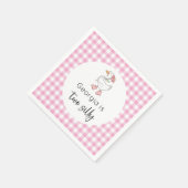 Serviette En Papier Deux sots Goose rose anniversaire (Coin)