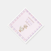 Serviette En Papier Deux soyeux Goose Girl 2ème anniversaire de fête a (Coin)