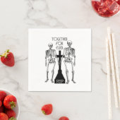 Serviette En Papier Deux squelettes amoureux (En situation)