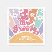 Serviette En Papier Deux Sunshine Retro Super Rainbow Daisy (Devant)