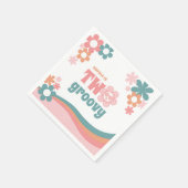 Serviette En Papier Deux Super Fille 2e fête d'anniversaire (Coin)