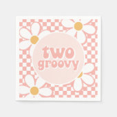 Serviette En Papier Deux Super Pink Daisy Checker (Devant)