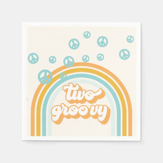Serviette En Papier DEUX Super Retro Boy 2E Anniversaire (Devant)