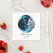 Serviette En Papier Deux têtes de loup majestueuses (En situation)