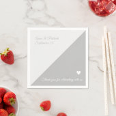Serviette En Papier Deux tons gris simple (En situation)
