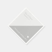 Serviette En Papier Deux tons gris simple (Coin)