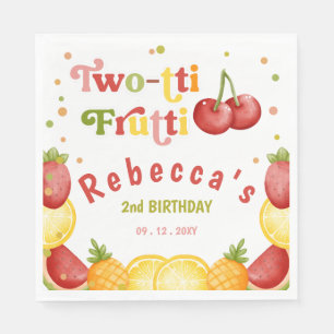 Serviette En Papier Deux tti Frutti Fruity Fun Fun Deuxième Anniversai