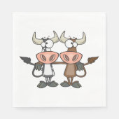 Serviette En Papier Deux vaches de dessin (Devant)
