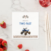 Serviette En Papier Deux Vélo Quad Rapide Anniversaire (En situation)