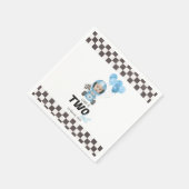 Serviette En Papier Deux Voiture de Course Bleue Rapide Photo Personna (Coin)