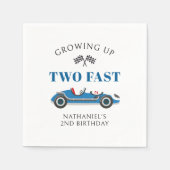 Serviette En Papier Deux voitures de course rapide 2e anniversaire (Devant)