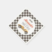 Serviette En Papier Deux voitures de course rapide anniversaire (Coin)
