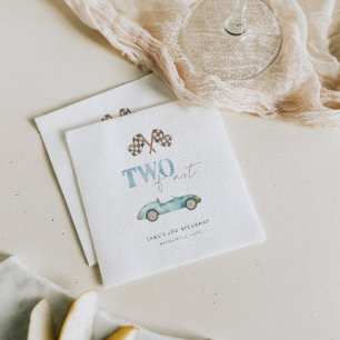 Serviette En Papier DEUX voitures de course rétro rapide