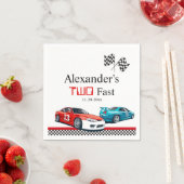 Serviette En Papier Deux voitures rapides Red Race (En situation)