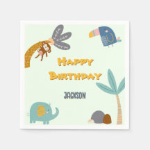 Deux Wild 2e anniversaire Safari Animaux mignons