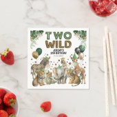 Serviette En Papier Deux Wild Boy 2e anniversaire Safari Party Animaux (En situation)