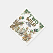 Serviette En Papier Deux Wild Boy 2e anniversaire Safari Party Animaux (Coin)